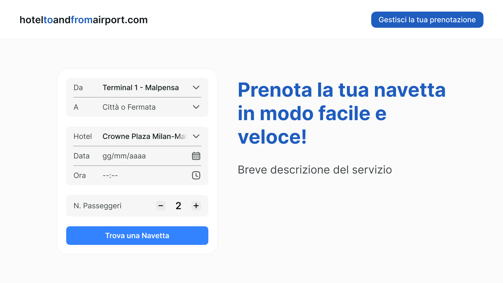 Hotel To and From Airport