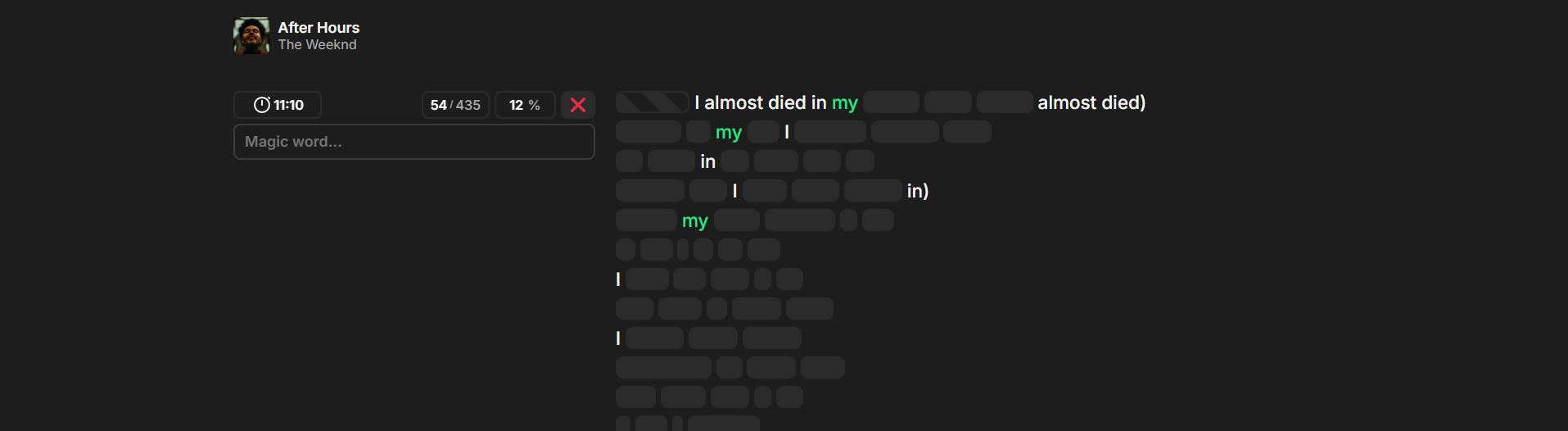 LyricsGuessr